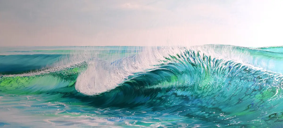 Ocean Waves, grande peinture marine de Rémi Bertoche