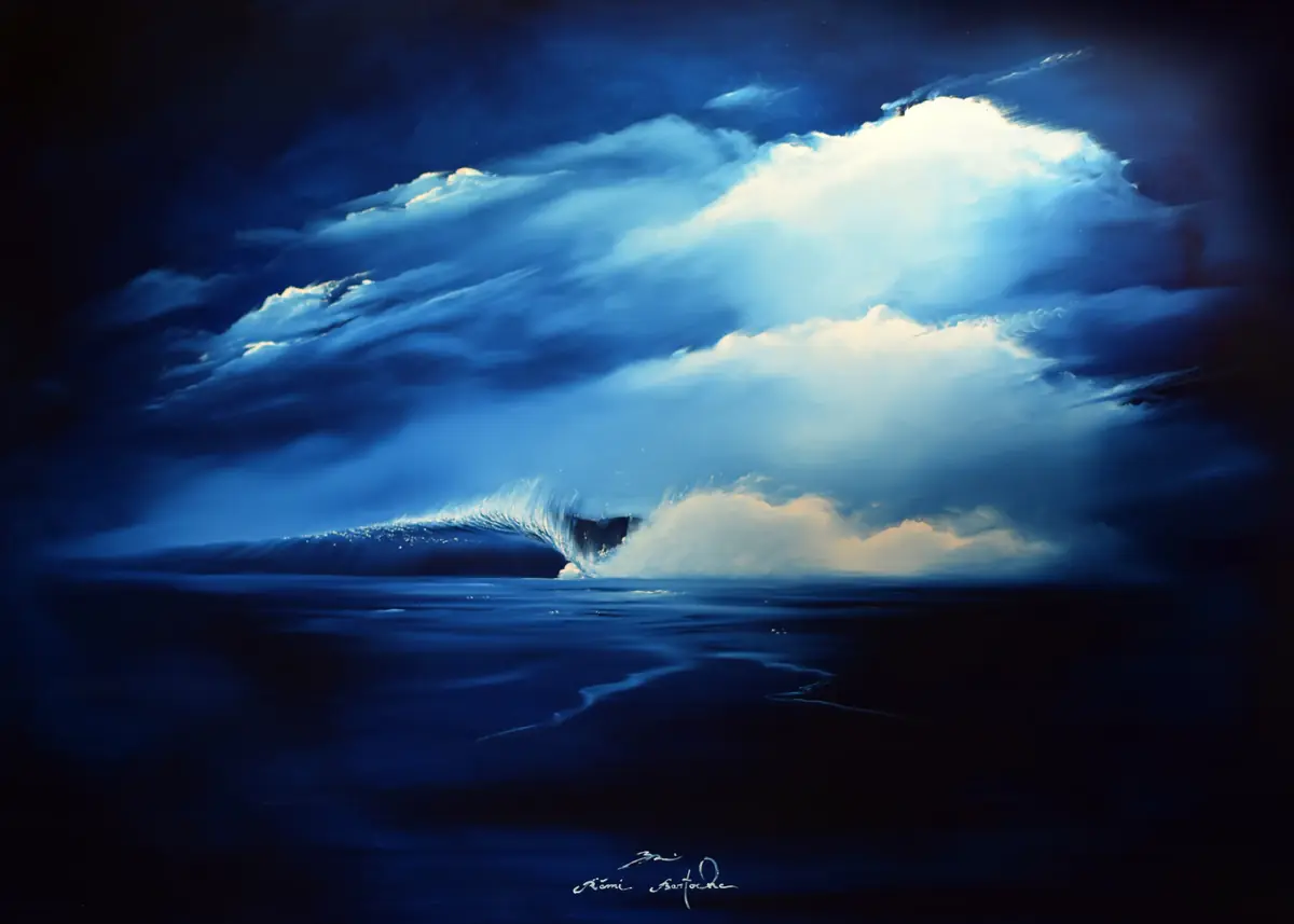 Pure Blue, an ocean painting by Rémi Bertoche, shown in full